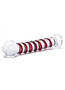 Duże spiralne dildo szklane - Glas Mr. Swirly Dildo 25,5 cm