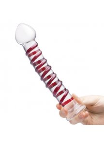 Duże spiralne dildo szklane - Glas Mr. Swirly Dildo 25,5 cm