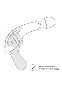 Duży masażer łechtaczki - O-Wand Noir  