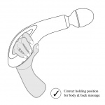 Duży masażer łechtaczki - O-Wand Noir  