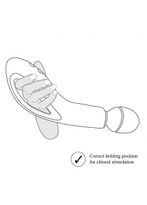 Duży masażer łechtaczki - O-Wand Noir  