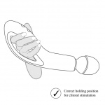 Duży masażer łechtaczki - O-Wand Noir  