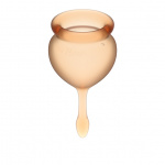 Dwa kubeczki menstruacyjne - Satisfyer Feel Good Menstrual Cup Set   Pomarańczowy