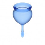 Dwa kubeczki menstruacyjne - Satisfyer Feel Good Menstrual Cup Set   Ciemny niebieski