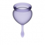 Dwa kubeczki menstruacyjne - Satisfyer Feel Good Menstrual Cup Set   Fioletowy