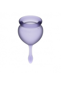 Dwa kubeczki menstruacyjne - Satisfyer Feel Good Menstrual Cup Set   Fioletowy