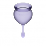 Dwa kubeczki menstruacyjne - Satisfyer Feel Good Menstrual Cup Set   Fioletowy