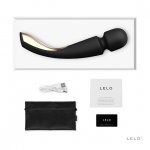 Ekskluzywny masażer łechtaczki różdżka do ciała - Lelo Smart Wand 2 Medium  Czarny