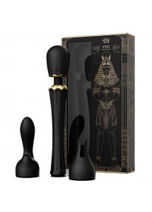 Ekskluzywny masażer łechtaczki z końcówkami - Zalo Kyro Best Wand   Czarny