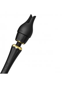 Ekskluzywny masażer łechtaczki z końcówkami - Zalo Kyro Best Wand   Czarny