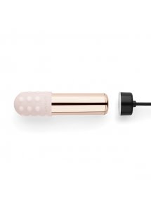 Ekskluzywny podręczny wibrator bullet - Le Wand Bullet Rechargeable Vibrator Rose Gold  