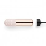 Ekskluzywny podręczny wibrator bullet - Le Wand Bullet Rechargeable Vibrator Rose Gold  