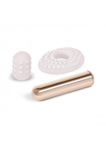 Ekskluzywny podręczny wibrator bullet - Le Wand Bullet Rechargeable Vibrator Rose Gold  