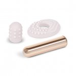 Ekskluzywny podręczny wibrator bullet - Le Wand Bullet Rechargeable Vibrator Rose Gold  