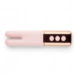 Ekskluzywny podwójny masażer łechtaczki - Le Wand Deux Twin Motor Rechargeable Vibrator Rose Gold  