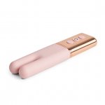 Ekskluzywny podwójny masażer łechtaczki - Le Wand Deux Twin Motor Rechargeable Vibrator Rose Gold  