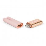 Ekskluzywny podwójny masażer łechtaczki - Le Wand Deux Twin Motor Rechargeable Vibrator Rose Gold  