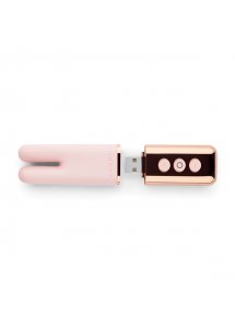 Ekskluzywny podwójny masażer łechtaczki - Le Wand Deux Twin Motor Rechargeable Vibrator Rose Gold  