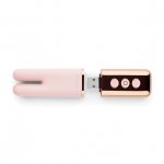 Ekskluzywny podwójny masażer łechtaczki - Le Wand Deux Twin Motor Rechargeable Vibrator Rose Gold  