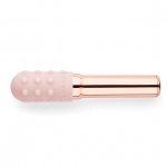 Ekskluzywny wibrator klasyczny z nakładkami - Le Wand Grand Bullet Rechargeable Vibrator Rose Gold  