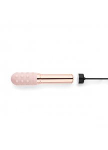 Ekskluzywny wibrator klasyczny z nakładkami - Le Wand Grand Bullet Rechargeable Vibrator Rose Gold  