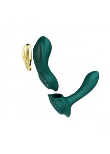 Ekskluzywny zdobiony masażer wibrator do noszenia - Zalo Aya Wearable Massager Zielony