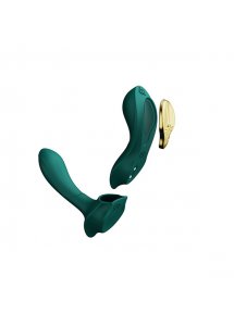 Ekskluzywny zdobiony masażer wibrator do noszenia - Zalo Aya Wearable Massager Zielony