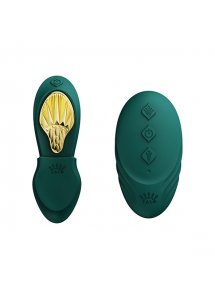 Ekskluzywny zdobiony masażer wibrator do noszenia - Zalo Aya Wearable Massager Zielony