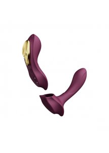 Ekskluzywny zdobiony masażer wibrator do noszenia - Zalo Aya Wearable Massager Fioletowy