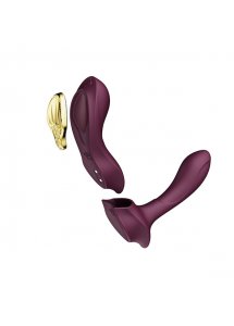 Ekskluzywny zdobiony masażer wibrator do noszenia - Zalo Aya Wearable Massager Fioletowy