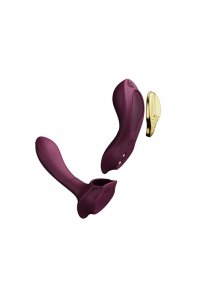 Ekskluzywny zdobiony masażer wibrator do noszenia - Zalo Aya Wearable Massager Fioletowy