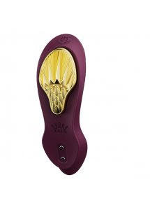 Ekskluzywny zdobiony masażer wibrator do noszenia - Zalo Aya Wearable Massager Fioletowy