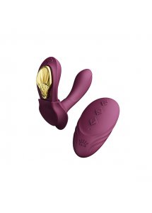 Ekskluzywny zdobiony masażer wibrator do noszenia - Zalo Aya Wearable Massager Fioletowy