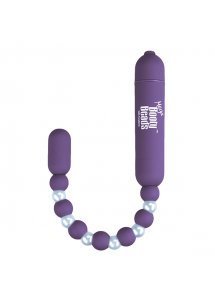 Elastyczne wibrujące kulki analne - PowerBullet Mega Booty Beads with 7 Functions   Fioletowy