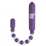 Elastyczne wibrujące kulki analne - PowerBullet Mega Booty Beads with 7 Functions   Fioletowy