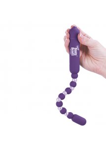 Elastyczne wibrujące kulki analne - PowerBullet Mega Booty Beads with 7 Functions   Fioletowy