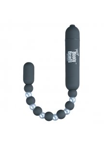 Elastyczne wibrujące kulki analne - PowerBullet Mega Booty Beads with 7 Functions   Szary