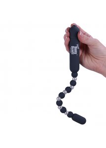 Elastyczne wibrujące kulki analne - PowerBullet Mega Booty Beads with 7 Functions   Szary