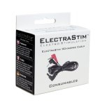 ELECTRASTIM - KABEL ELECTRASTIM Z WTYCZKAMI 90 STOPNI CZARNY, JEDEN ROZMIAR