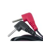 ELECTRASTIM - KABEL ELECTRASTIM Z WTYCZKAMI 90 STOPNI CZARNY, JEDEN ROZMIAR