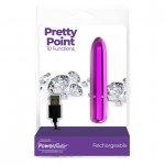 Elegancki mini wibrator - PowerBullet Pretty Point Vibrator 10 Function   Fioletowy