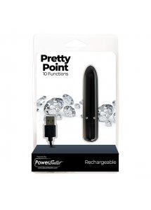Elegancki mini wibrator - PowerBullet Pretty Point Vibrator 10 Function   Czarny