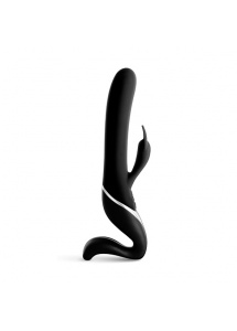 Elegancki wibrator ze stymulatorem - Plaisirs Secrets Rabbit czarny