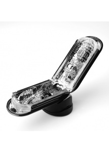 Elektronicznie sterowany masturbator - Tenga Flip Zero 0 Electronic Vibration Black