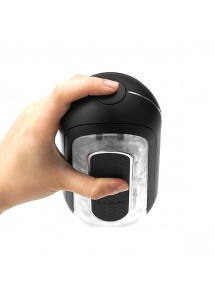 Elektronicznie sterowany masturbator - Tenga Flip Zero 0 Electronic Vibration Black