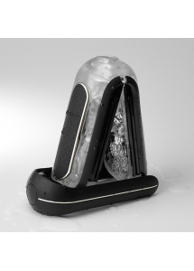 Elektronicznie sterowany masturbator - Tenga Flip Zero 0 Electronic Vibration Black
