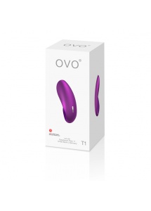Ergonomiczny masażer łechtaczki - Ovo T1 Lay On Vibrator  Fioletowy