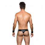 Erotyczna bielizna męska motocyklista - Envy Biker Bikini Bottom/Cuff/ Hat 3 Pc L/XL