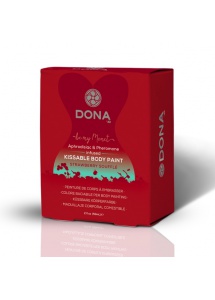 Farba do malowania po ciele - Dona Body Paint  Truskawkowa + pędzel