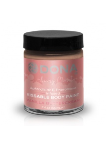 Farba do kreatywnego malowania po ciele - Dona Body Paint  Waniliowa + pędzel